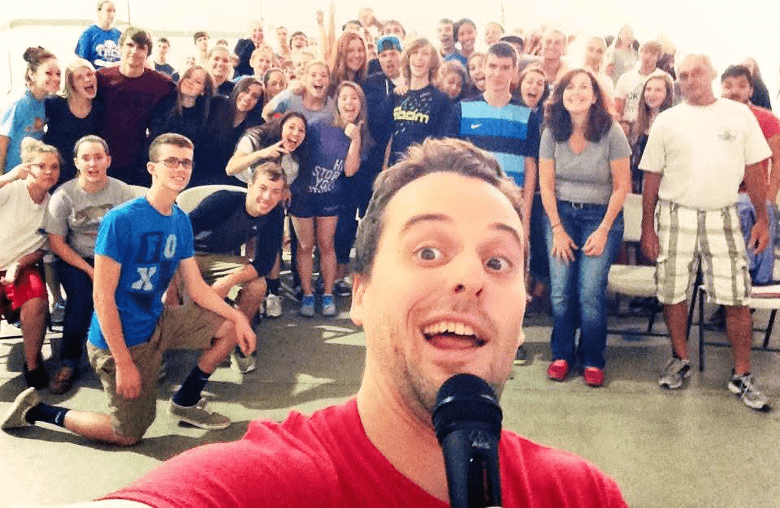 Nick Higgins speaking to students about finding meaning in the process and building alignment early in their lives.